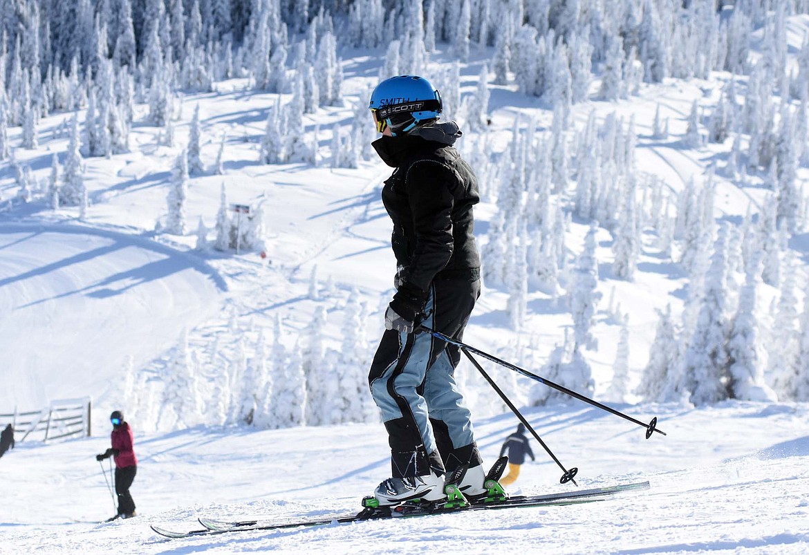 A skier at Whitefish Mountain Resort is pictured in this file photo. The resort ended the 2019-20 season Sunday, March 15, as a precaution in limiting the spread of the new coronavirus. The season was originally scheduled to end April 5.