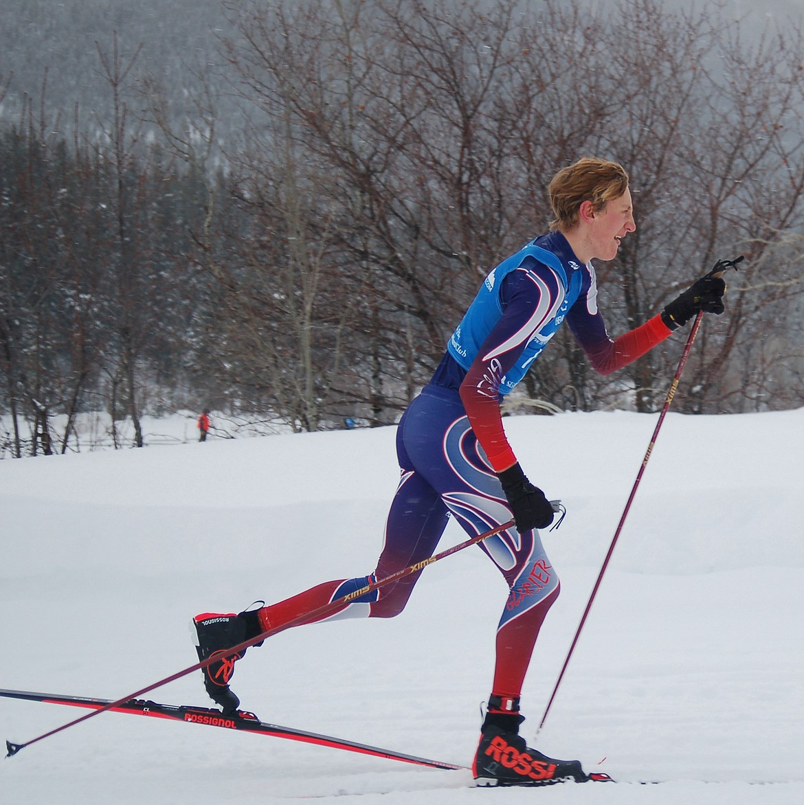Glacier Nordic Ski Team’s Ruedi Steiner skis in Jackson, Wyoming, for the first of this season’s three Junior National qualifying weekends. (Photo courtesy Rebecca Konieczny)