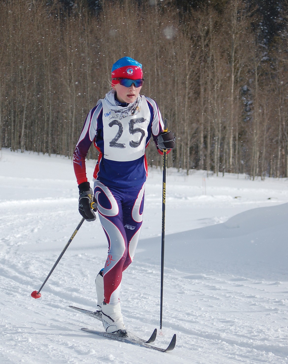 Glacier Nordic Ski Team's Isabelle Cooke finished 15th in the U16 female 5km race in Jackson, Wyoming, earlier this month. (Photo courtesy Rebecca Konieczny)