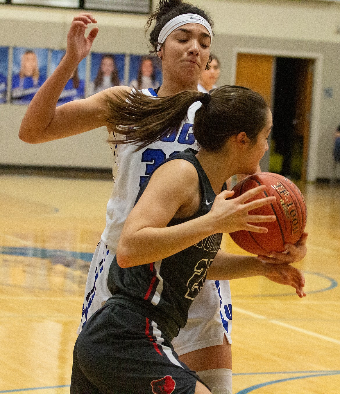 Casey McCarthy/Columbia Basin Herald Warden's Kiana Rios rips the ball away from the Cascade player, one of the team's 21 steals in the 77-12 win on Tuesday.