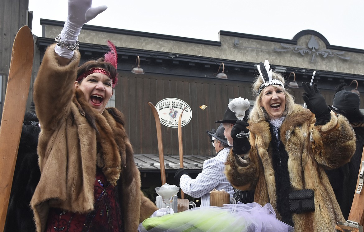 It was all smiles on the Whitefish Mountain Resort float as it made its way down Central Avenue Saturday during the Whitefish Winter Carnival Grand Parade. The theme was The Roaring 2020s. (Heidi Desch/Whitefish Pilot)