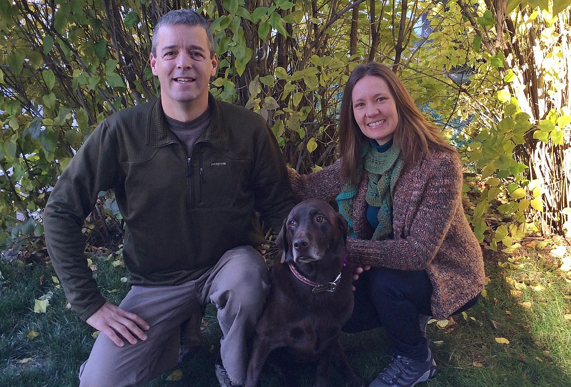 Powder Hounds Pet Supply owners, Steve and Julie Johannes, are pictured with one of their past pets, Ouzo. (Courtesy photo)