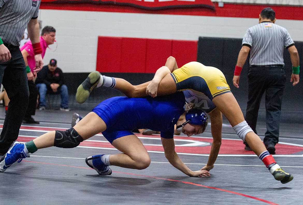 Casey McCarthy/Columbia Basin Herald Warden senior Aaliyah Escamilla will make her fourth-straight trip to the Mat Classic after placing second at regionals over the weekend.