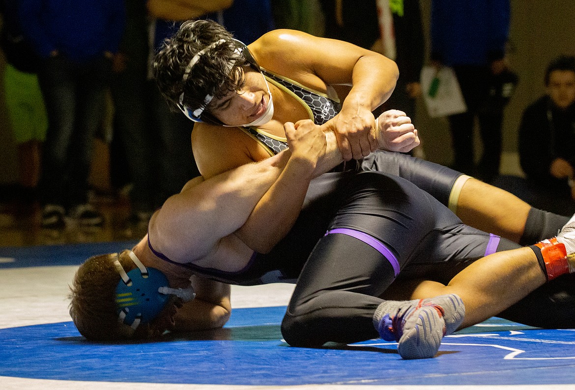 Casey McCarthy/Columbia Basin Herald Junior Benji Bustos took the first-place finish at regionals over the weekend at 170 as he makes he way back to Tacoma this season.