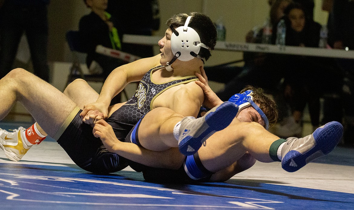 Casey McCarthy/Columbia Basin Herald Royal freshman Kaleb Hernandez grabbed the final berth at 145 pounds over the weekend at regionals to secure his first trip to the Mat Classic this weekend.