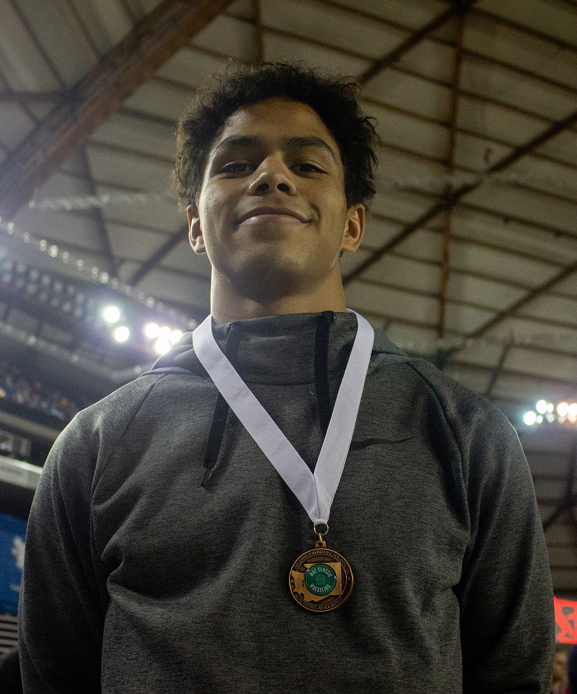 Casey McCarthy/Columbia Basin Herald Moses Lake's Lerenz Thomas grabbed the eighth place finish in the 4A 138-pound division at the Mat Classic in Tacoma over the weekend.