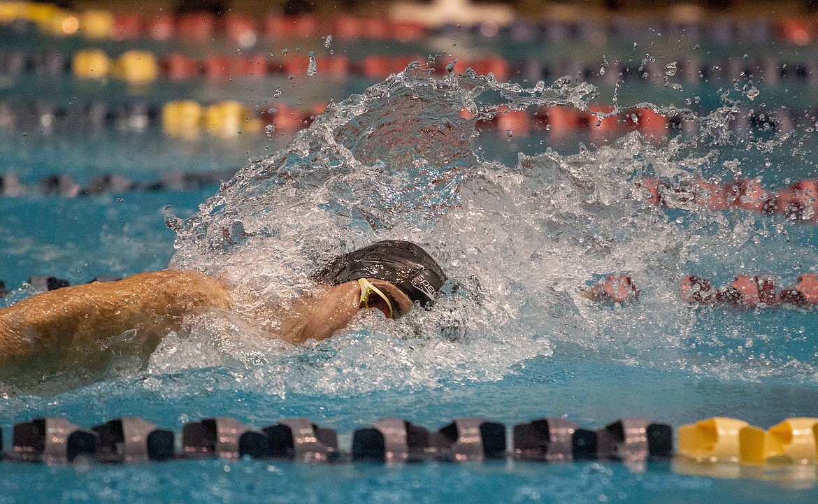 Casey McCarthy/Columbia Basin Herald Moses Lake junior Zachary Washburn grabbed second place in the 100-yard freestyle finals on Saturday at the 4A state meet in Federal Way.