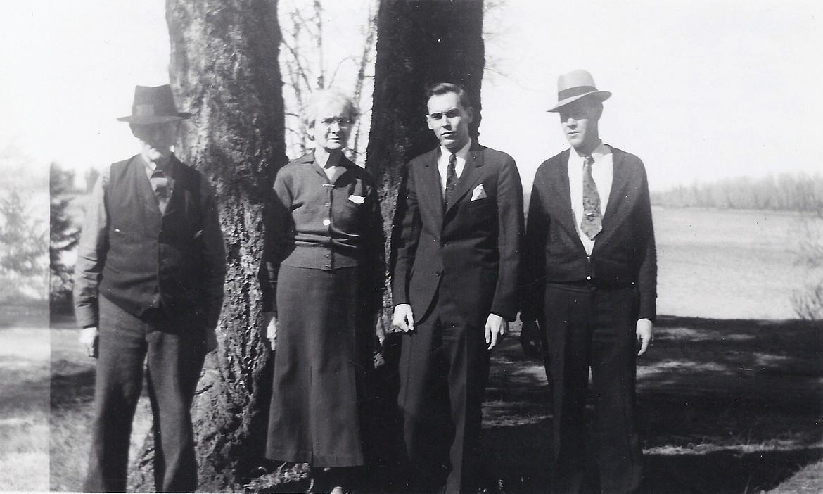 This photo of Kehoe family includes James Kehoe Sr. and James "Jack" Kehoe Jr. (Courtesy of Leslie Kehoe and the Bigfork History Project)