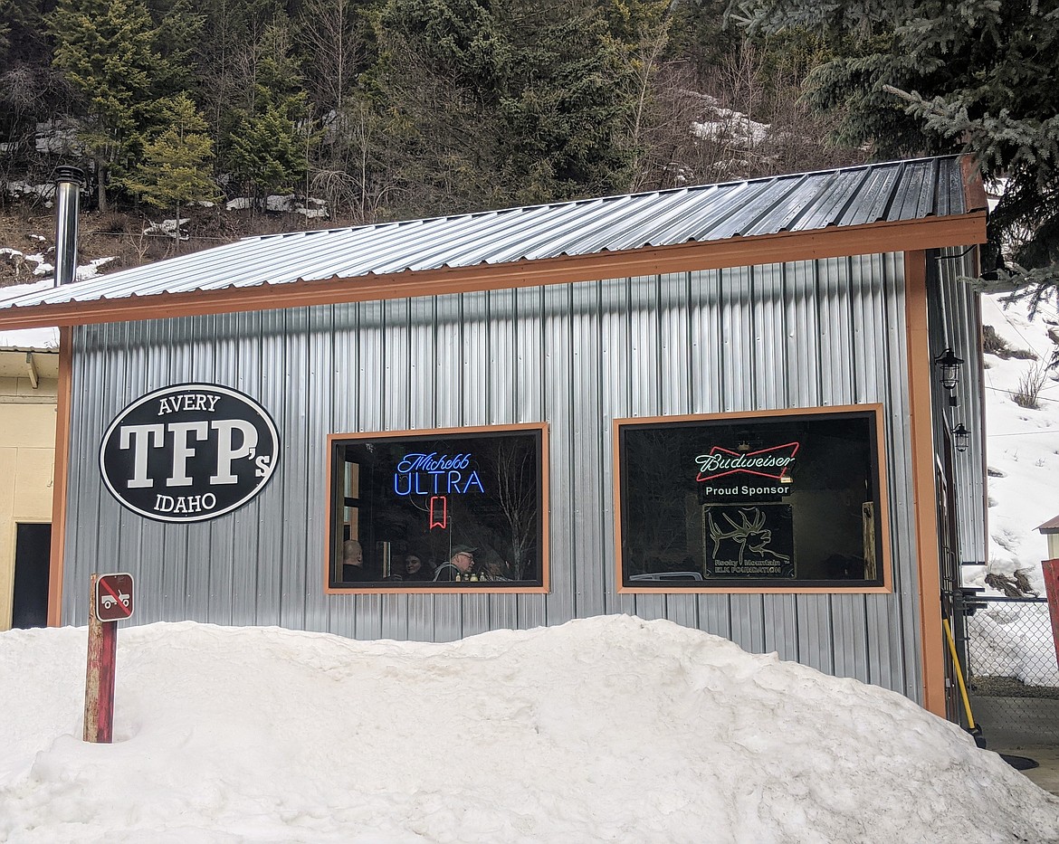 TFP’s Restaurant & Bar as seen from Milwaukee Road in Avery. Before its remodel in the summer of 2019, the structure that is now TFP’s was a simple pole building with gravel floors and a barrel stove in it that people could warm up by.