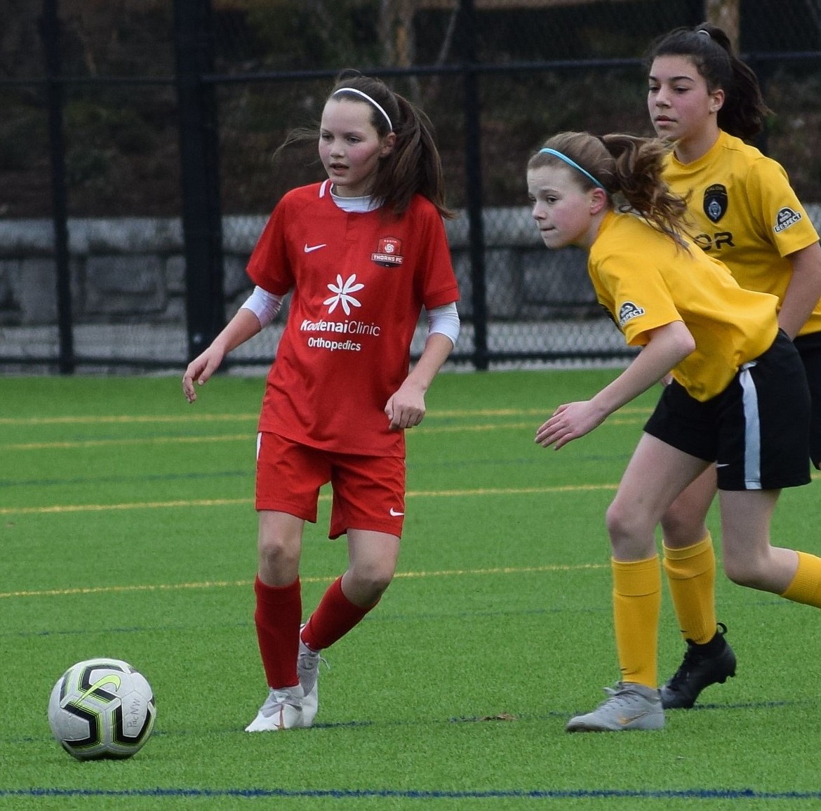 The Thorns North FC Girls 07 Red soccer team beat Valor G07 Premier Gold 1-0 on Saturday. Late in the second half, Natalie Thompson scored from an assist from Riley Brazle (pictured) to solidify the win for the Thorns.