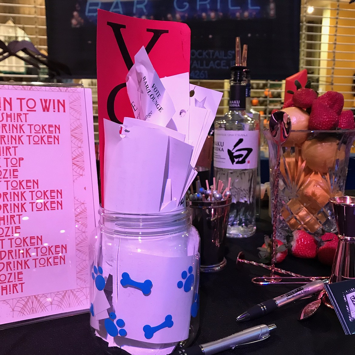 The overflowing People’s Choice jar at the the Silver Corner Bar’s booth.