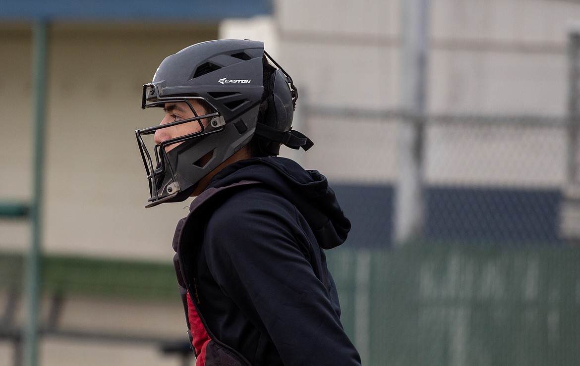 Casey McCarthy/Columbia Basin Herald Moses Lake senior catcher Tre Ramirez looks to lead his team back to the state tournament after claiming the title in 2019.
