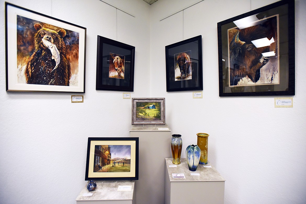 Artwork by Tammy Phillips at Phillips Art Gallery at the Kalispell Center Mall on Wednesday, March 18. (Casey Kreider/Daily Inter Lake)