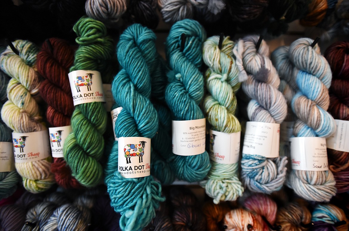 Polka Dot Sheep Fine Yarns creates their own hand-dyed yarns in their dye studio while also carrying yarn from an ever-changing selection of yarn producers. (Casey Kreider/Daily Inter Lake)