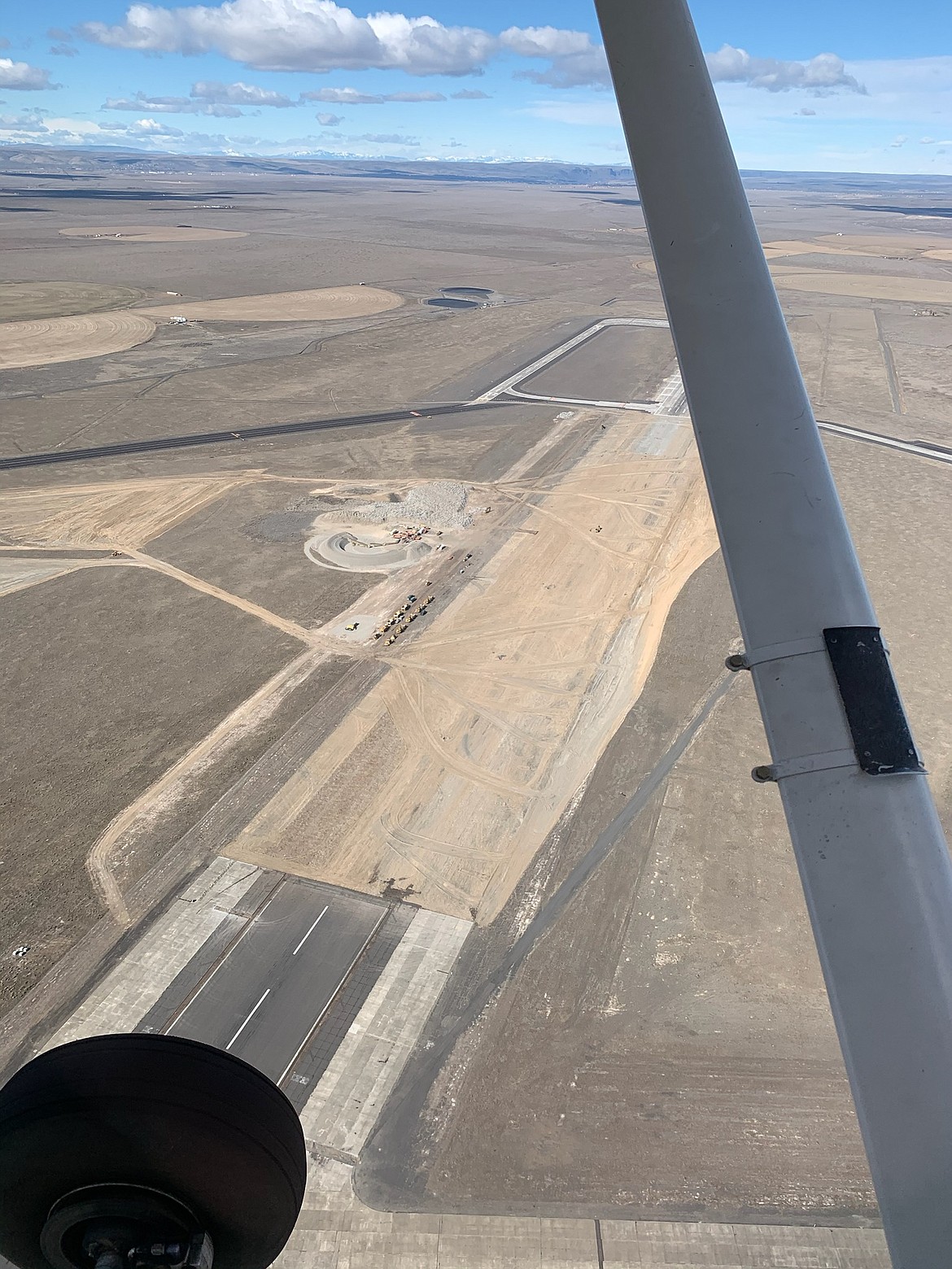 Photo Courtesy of Columbia Pacific Aviation 
 The extent of the construction work at the Grant County International Airport, which has torn up roughly 3,500 feet of the airport's main runway.