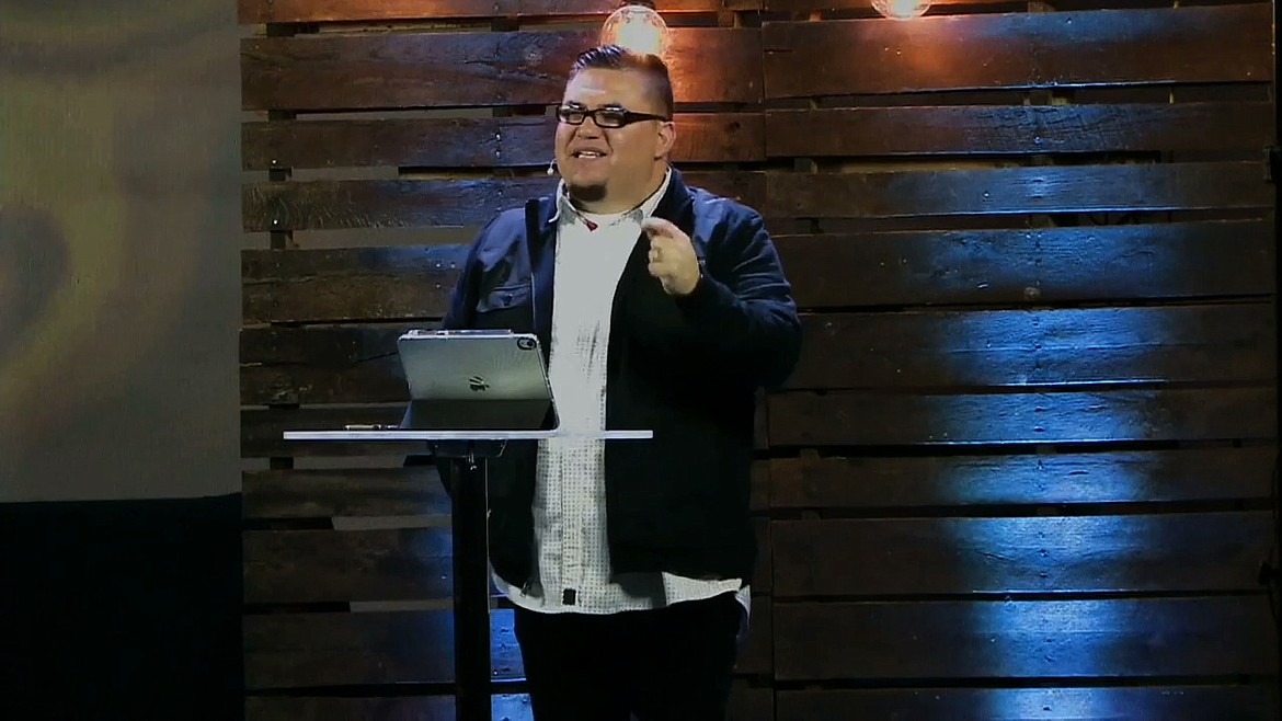 Courtesy image 
  
 Sendero Life Center pastor Mike Alvarado gives the Sunday sermon via livestream. Like other local churches, Sendero LIfe is finding ways to get the message out during the COVID-19 outbreak.