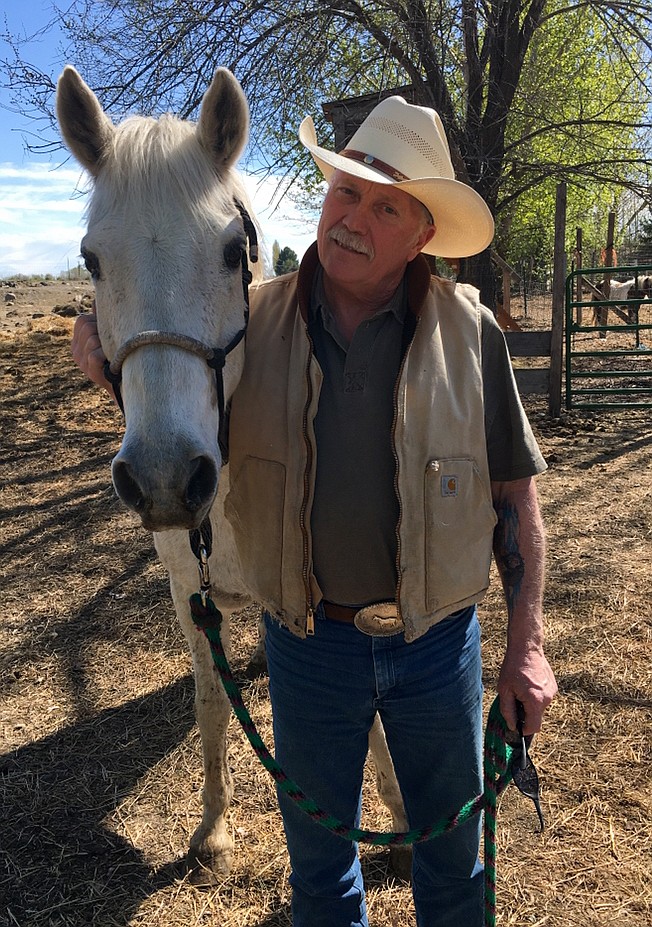 Dale Casebolt with one of his rescued animals.