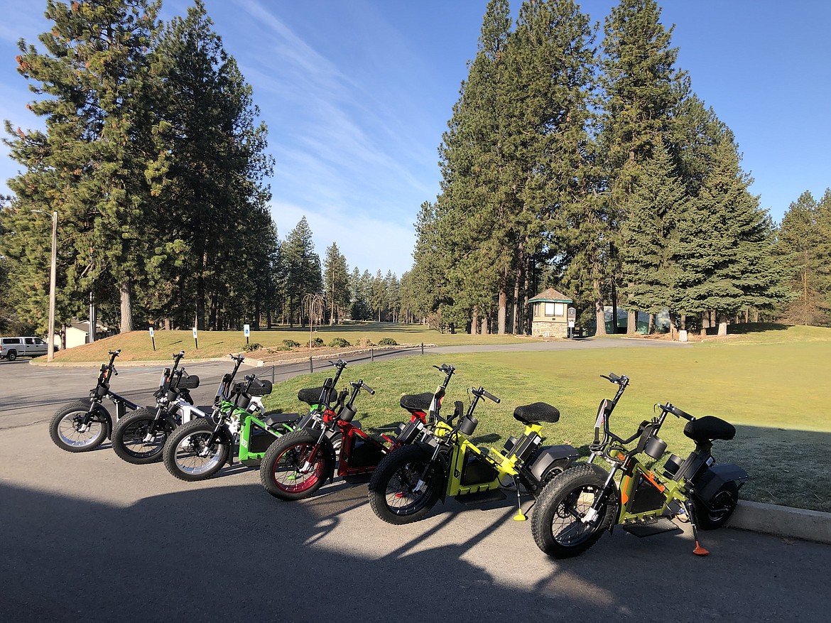 Finn Cycles were acquired by the Coeur d’Alene Golf Club and a few other area courses prior to the season and the shutdown due to the coronavirus pandemic. But they have also helped with social distancing.