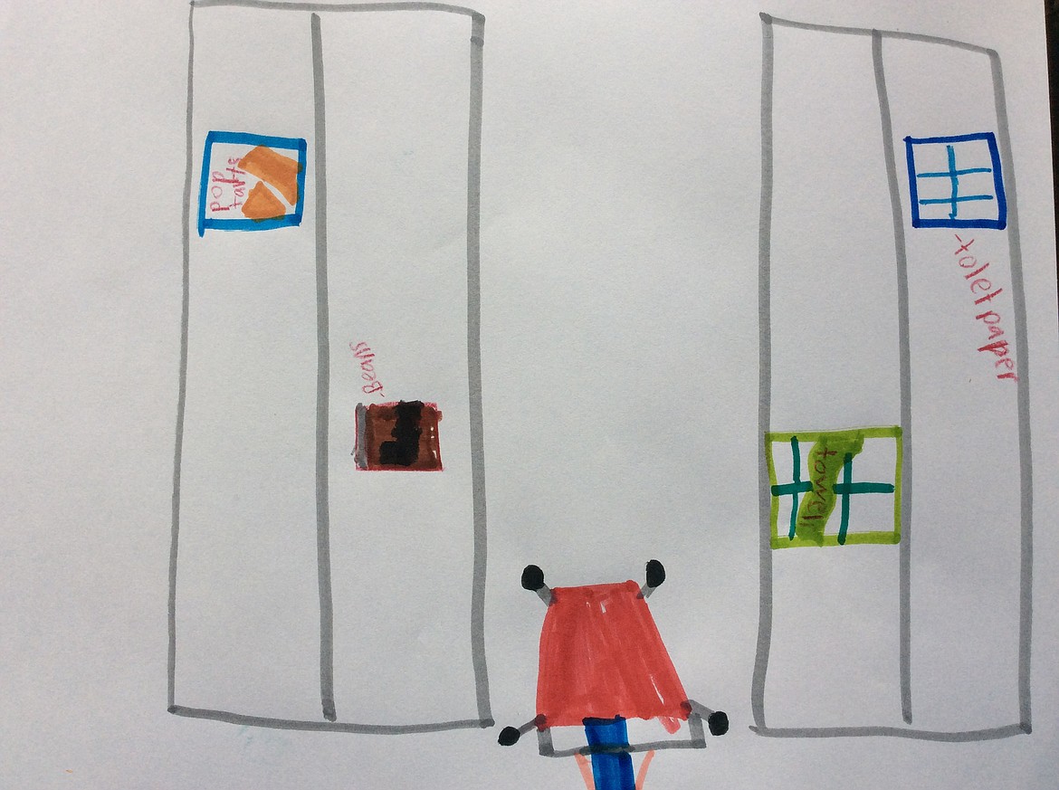 The father and daughter team of Ryan and Bristol Streiff of West Valley created a video in March to help explain how life changed due to COVID-19 pandemic. (Drawing by Bristol Streiff)