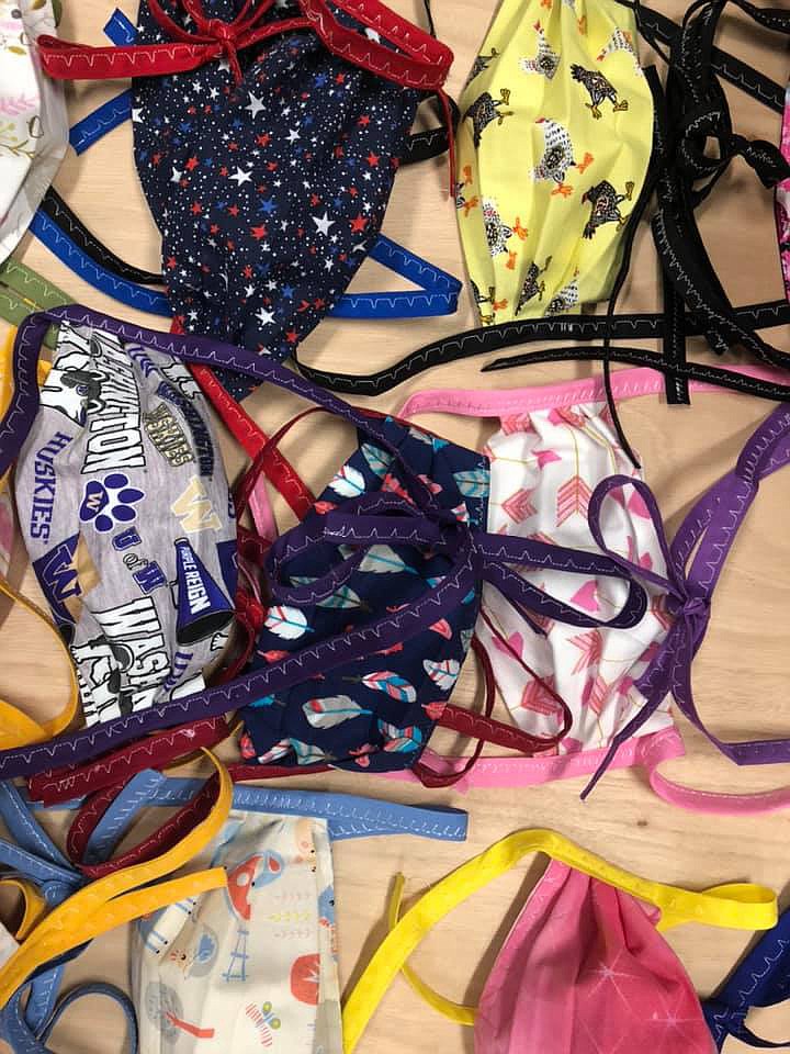 Masks made by volunteers in Moses Lake are not only used locally, they’re shipped around the country.
