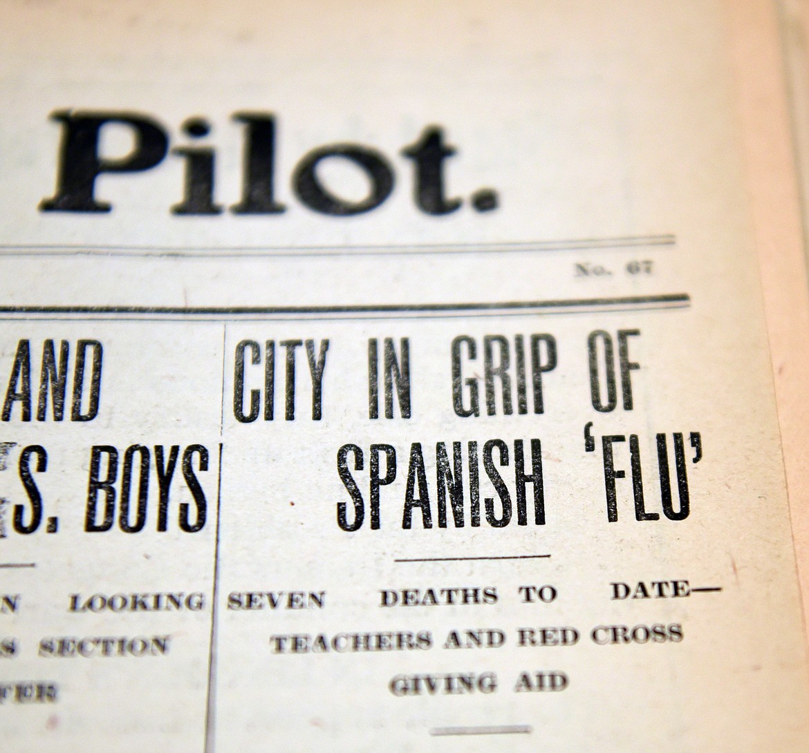 The headline in the Oct. 25, 1918 Pilot.