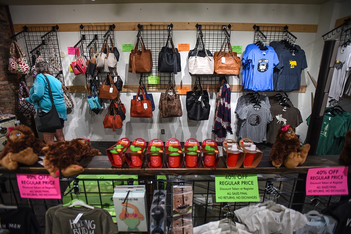 A shopper peruses merchandise during a going-out-of-business sale at Flair Gifts & Cards in downtown Kalispell on Tuesday, April 28. (Casey Kreider/Daily Inter Lake)