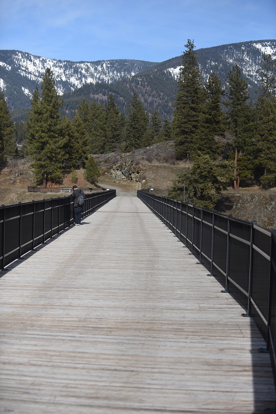 The High Bridge in Thompson Falls is an attraction for locals and tourists. The refurbished structure will celebrate its 10th anniversary Friday, May 8. (Scott Shindledecker/Valley Press)