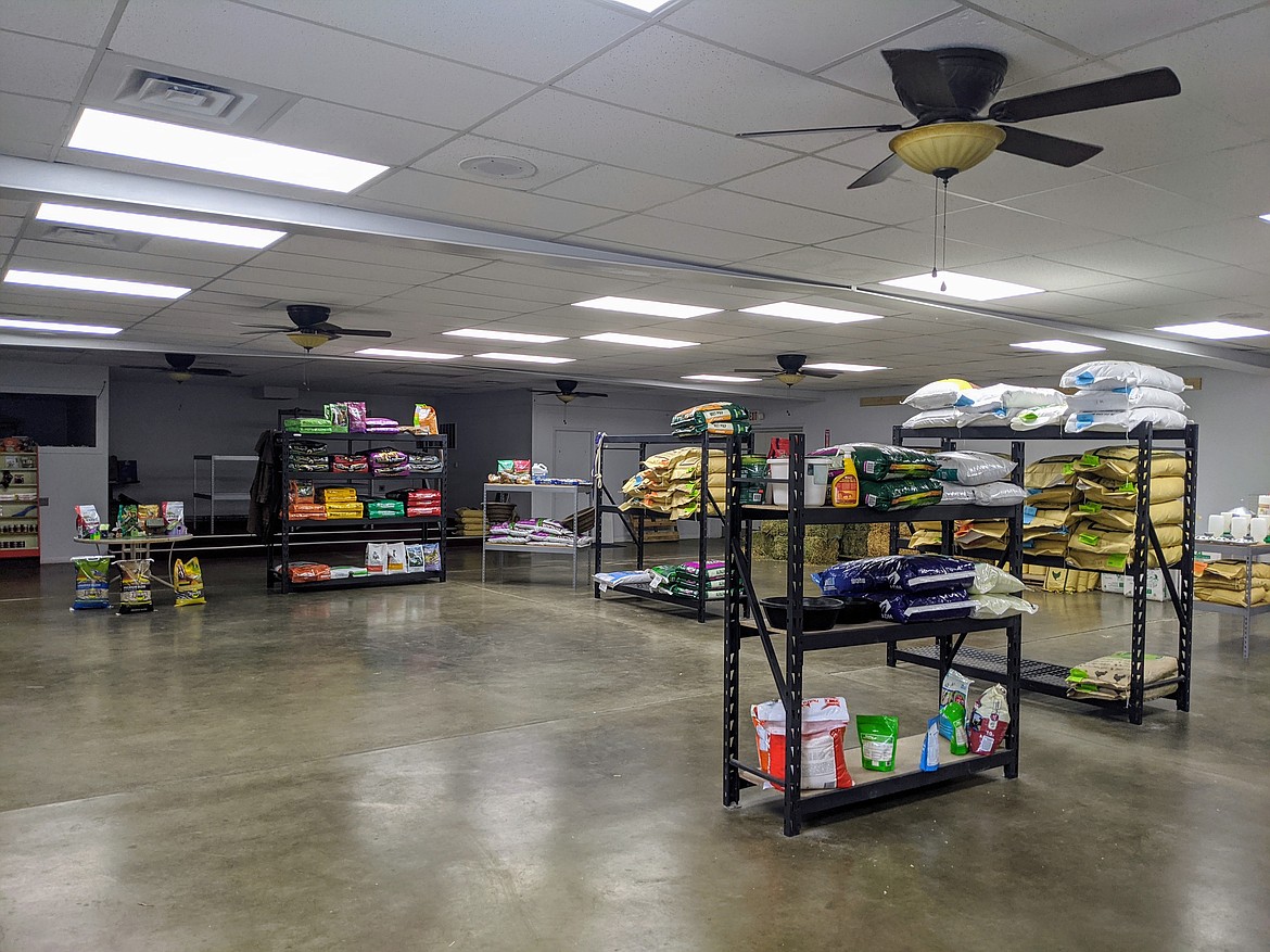 Photo by CHANSE WATSON 
 Plan B Feed Store’s new home, located at 110 N. Hill St. in the old United Steelworkers Memorial Hall, has substantially more room than the businesses last home in Cataldo. This allows Peterson to expand her inventory when she wants.