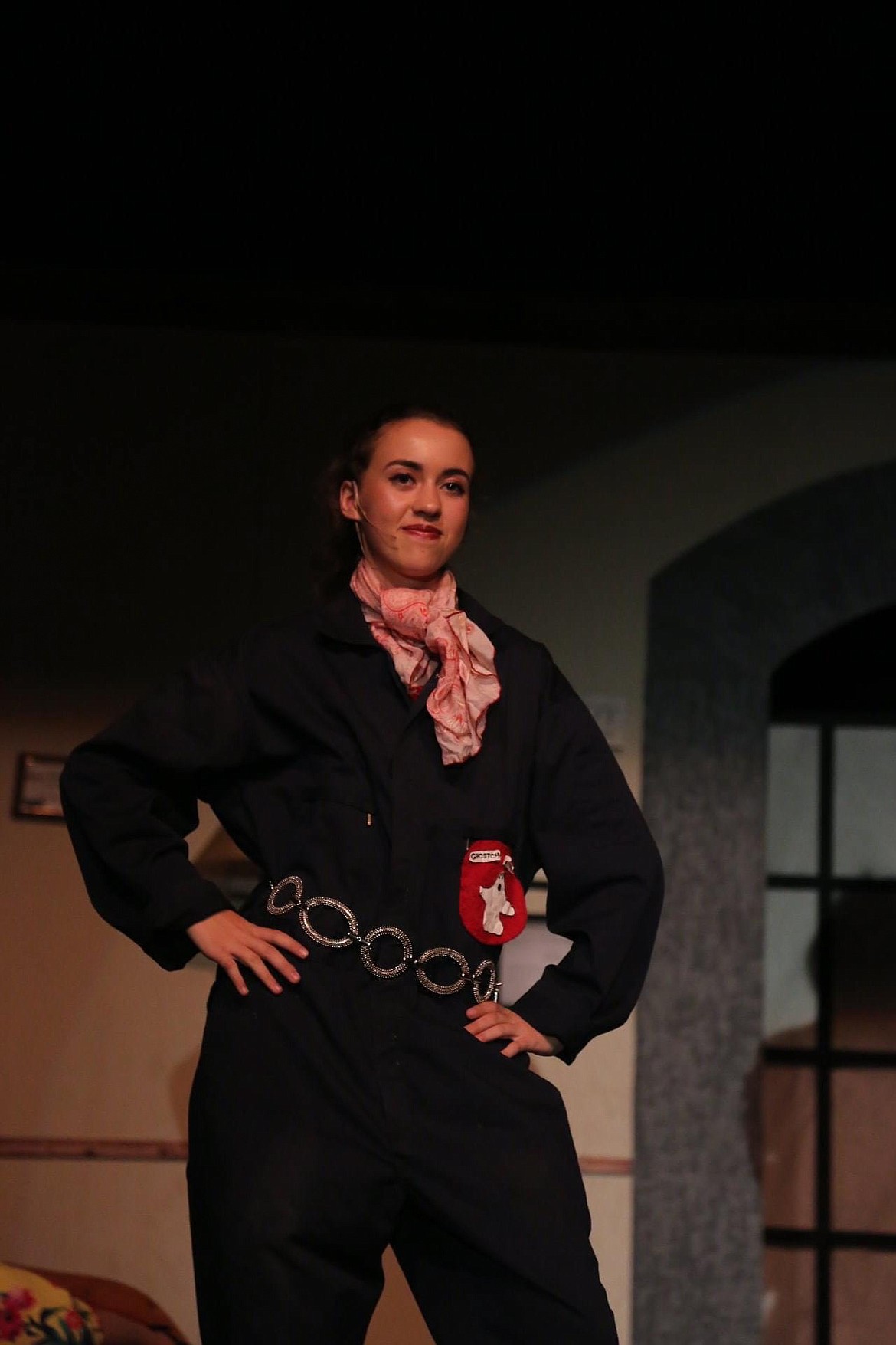 Almira/Coulee-Hartline High School junior Madelynn Syth rocks the stage as a ghost chaser in the ACH drama class’s performance of “The Great Ghost Chase” last May.