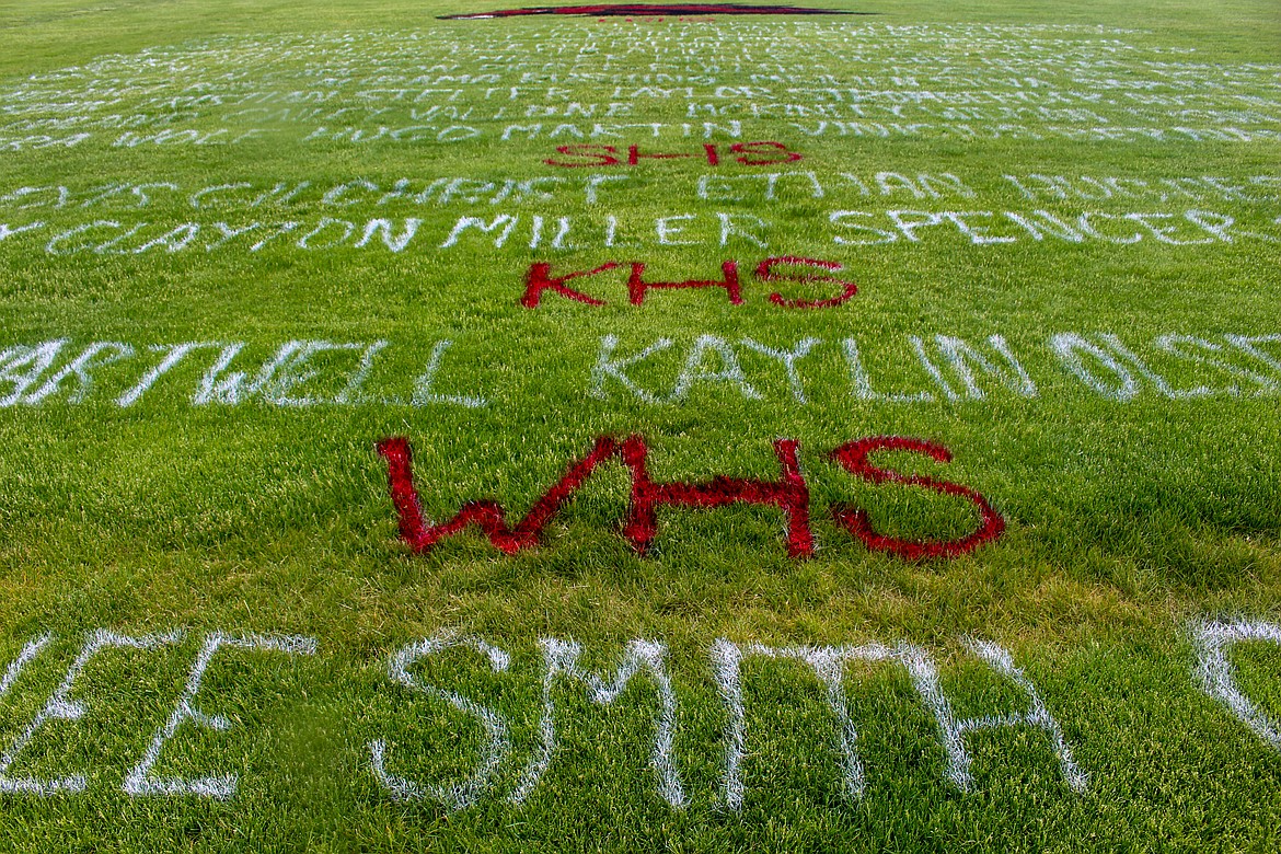 Seniors from Sprague, Kahlotus, and Washtucna high schools were honored alongside the Lind-Ritzville High School seniors on the football feld over the weekend.