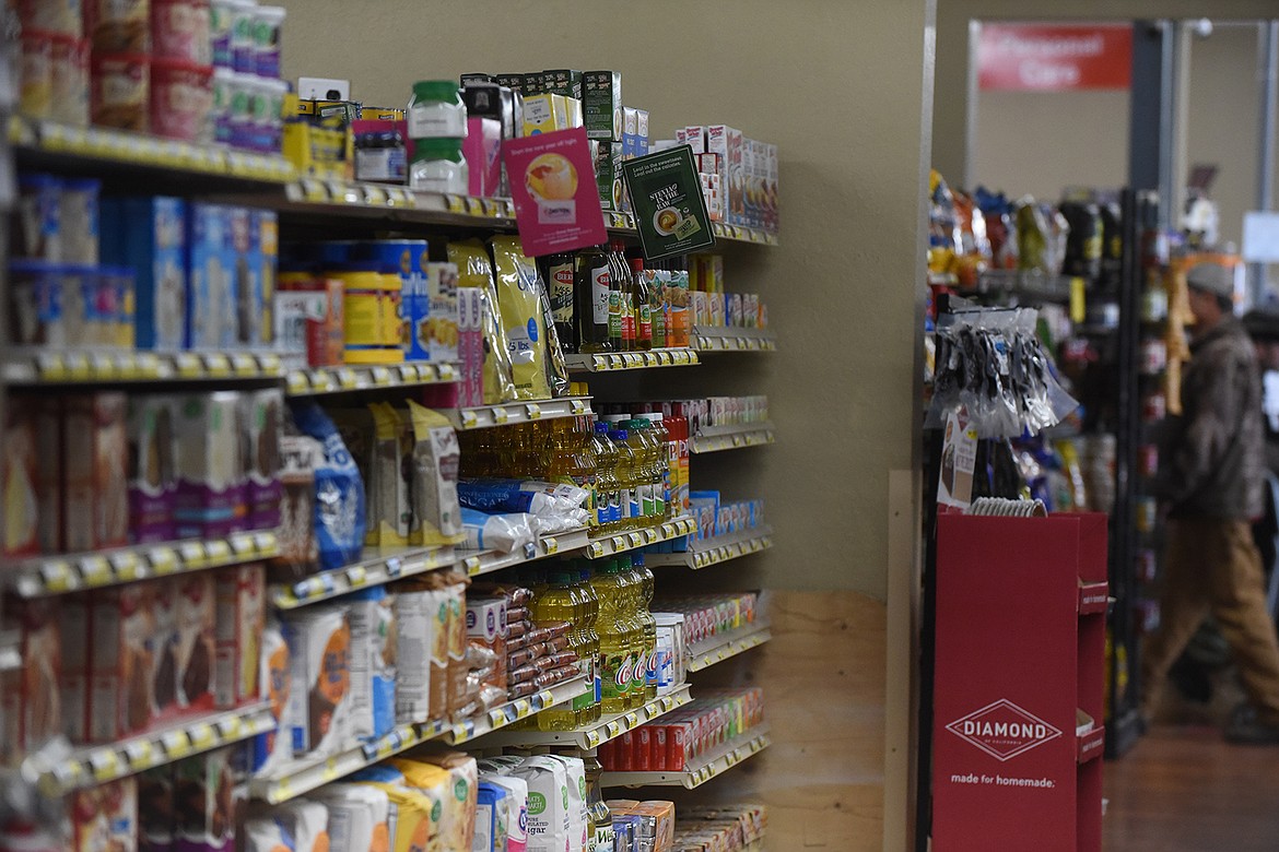 The aisles at Buck’s Grocery were stocked full of goodies and necessities last Friday afternoon. Residents of Hot Springs depend on Buck’s for their meat, milk, vegetables and other items. (Scott Shindledecker/Valley Press)