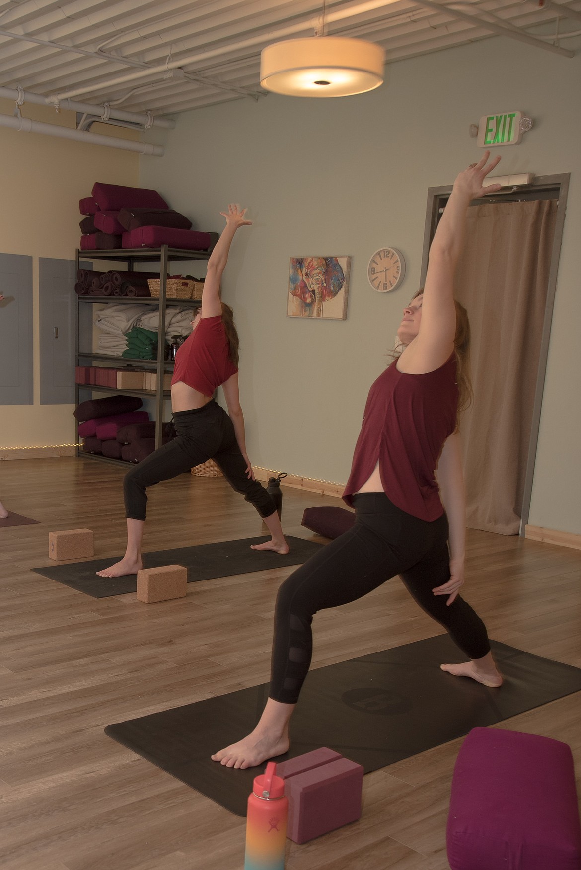 Yoga teachers practice yoga at the Whitefish Yoga Hive studio (courtesy photos).