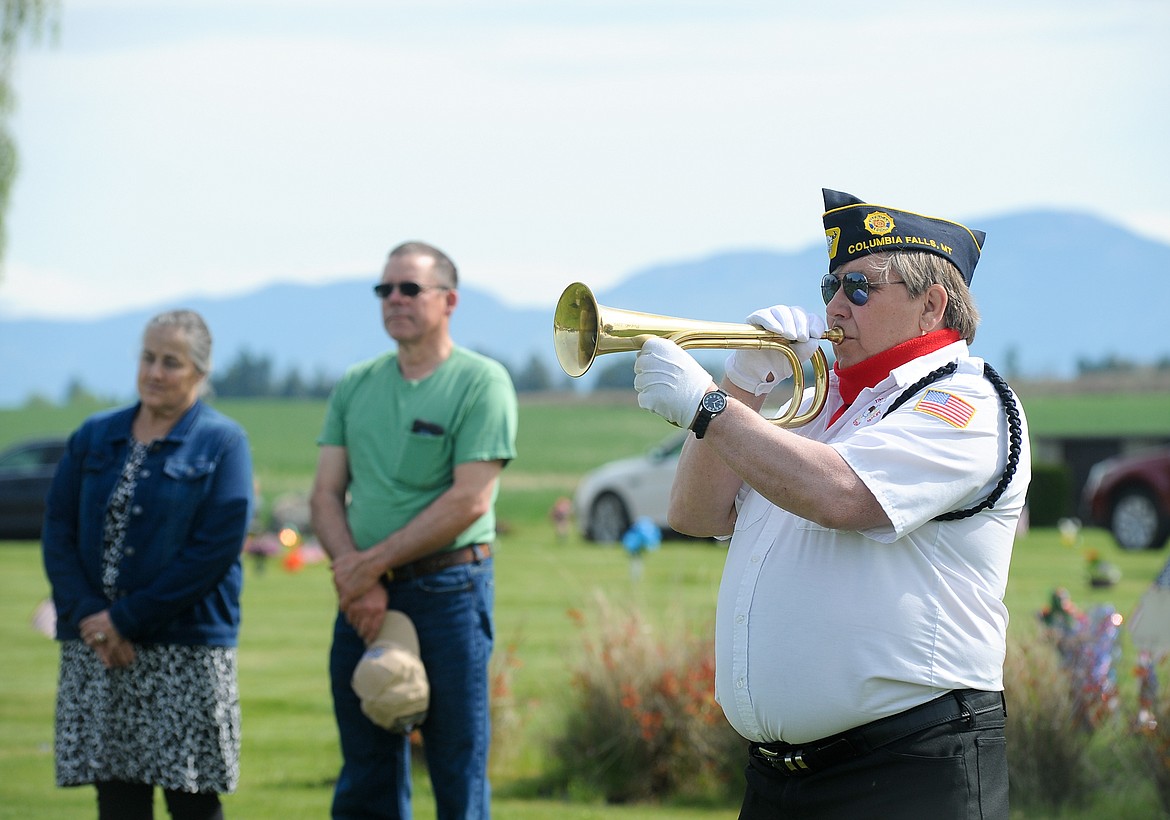 The United Veterans of the Flathead Valley present military honors at Glacier Memorial Gardens cemetery on Memorial Day, May 25. (Matt Baldwin/Daily Inter Lake)