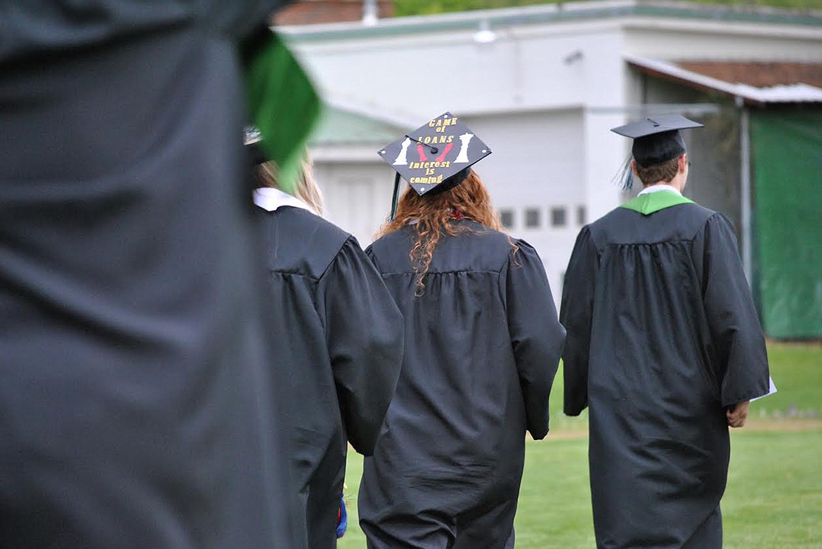 St. Regis tudents were creative with their graduation caps at the May 18 ceremony. (Amy Quinlivan/Mineral Independent)