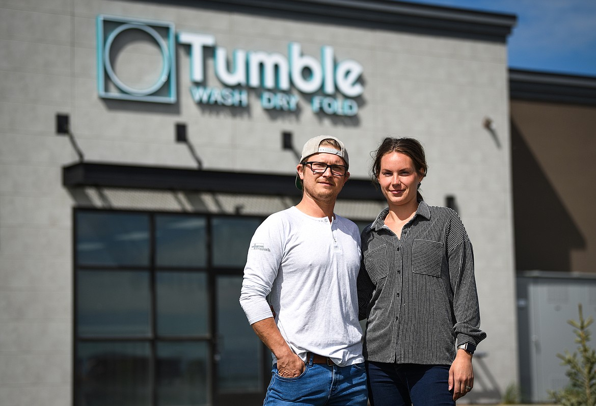 Derek and Macie Oja are the owners of Tumble. a new laundry facility on Treeline Road in Kalispell. (Casey Kreider photos/Daily Inter Lake)