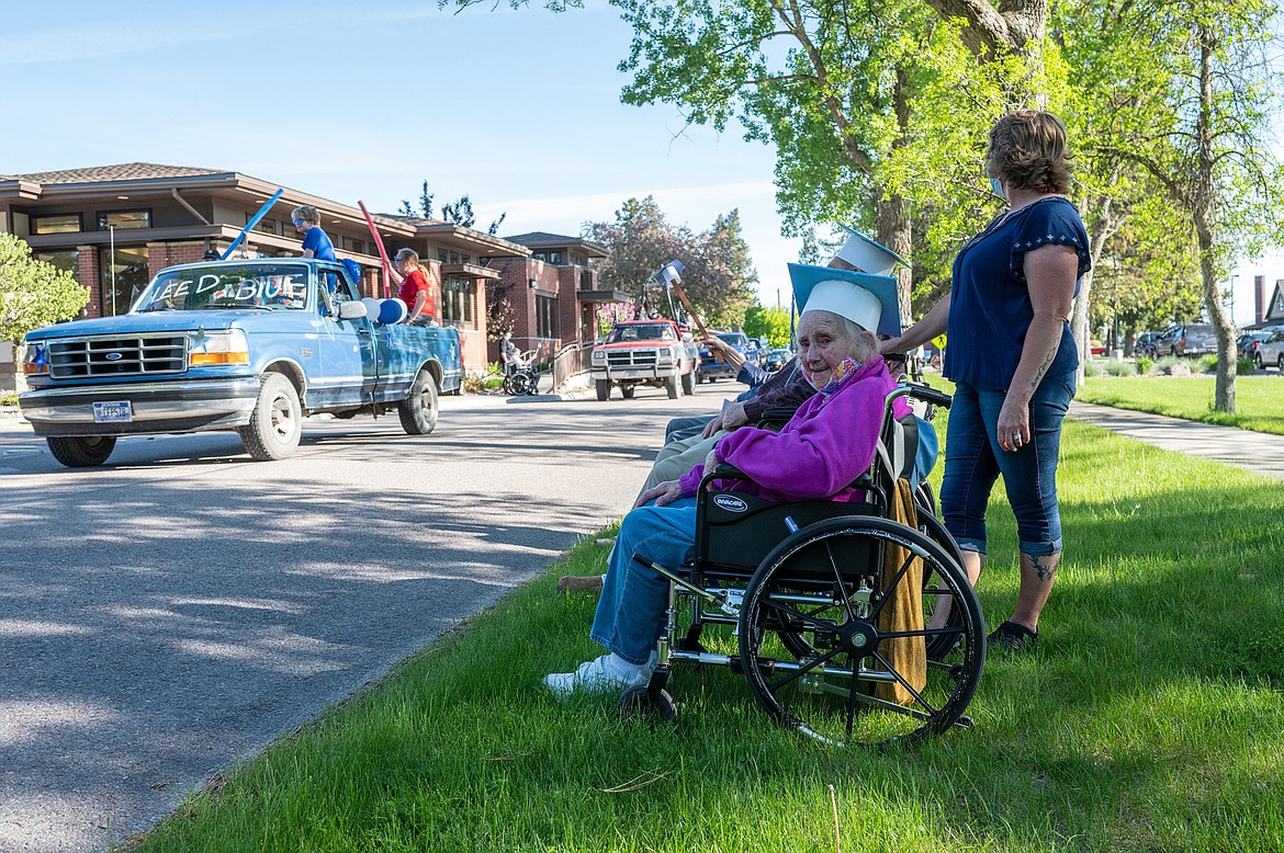 The cruise went through the Montana Veterans’ Home campus and vets were out to cheeer them on.