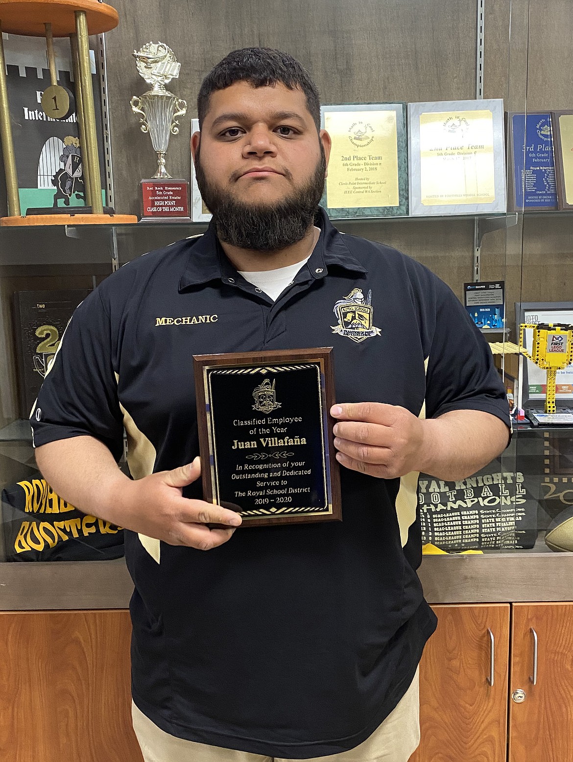 Courtesy photo 
 Juan Villafana, a diesel bus mechanic, is the district’s classified employee of the year.