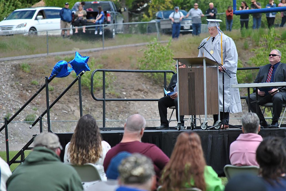 Superior High School salutatorian Jacob Lapinski spoke at the May 24 ceremony.  (Amy Quinlivan/Mineral Independent)