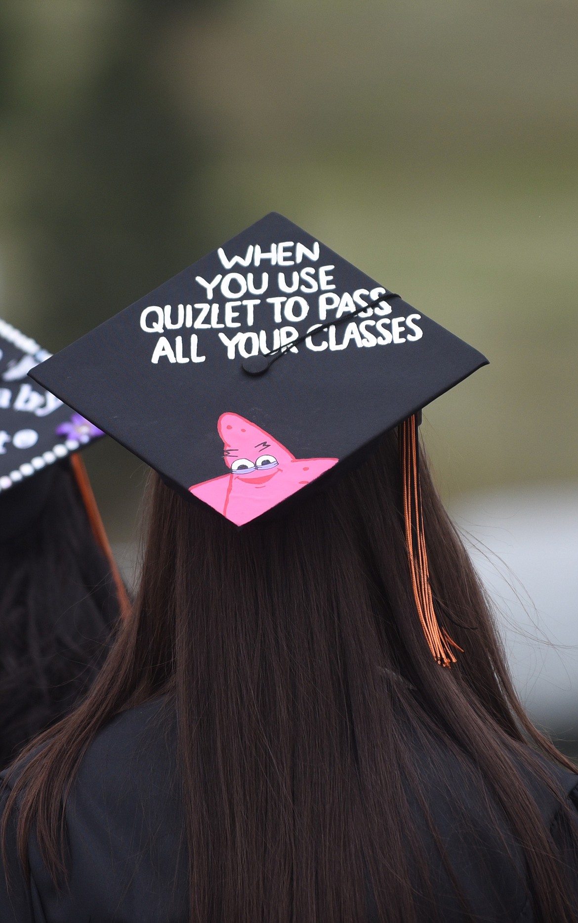 A PLAINS graduate displays her sense of humor on her graduation cap during ceremonies Sunday, May 24 at the high school. (Scott Shindledecker/Valley Press)