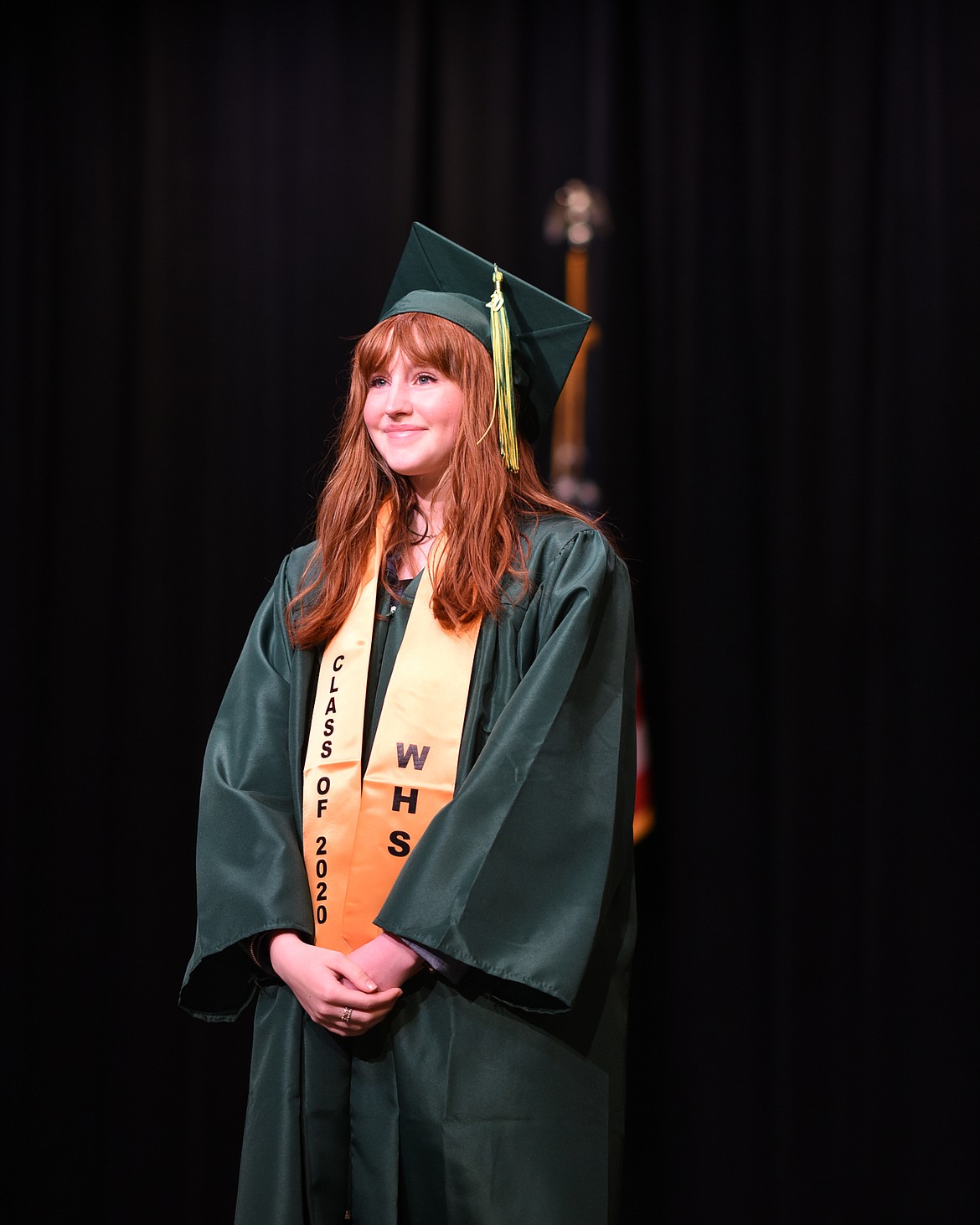 Chloe Kasselder smiles for the camera during the filming of the 2020 graduation video. (Daniel McKay/Whitefish Pilot)