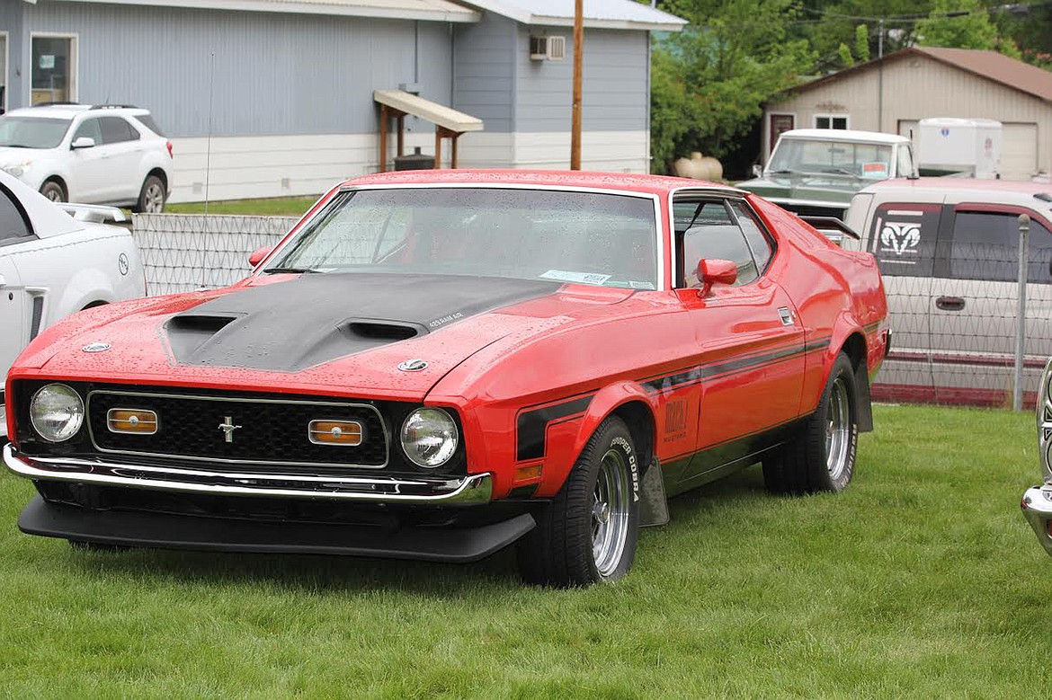 A Ford Mustang Mach 1 was just one of the impressive cars at the Old School House Rock Car Show Saturday in Superior. (Monte Turner/Mineral Independent)