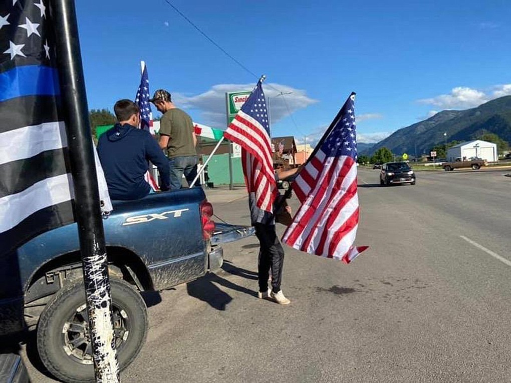 Some young Plains residents showed how they felt about the United States Monday, June 1. (Photo courtesy Braden Starika)