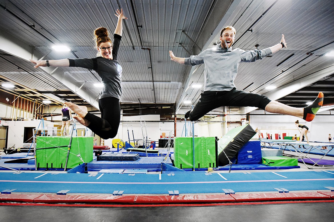 Flathead Gymnastics Academy co-owners Keeley and David Tighe at the facility.