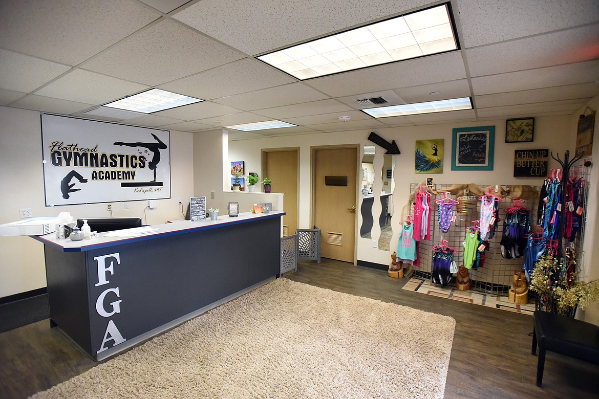 The lobby area at Flathead Gymnastics Academy in Kalispell on Tuesday, June 9. (Casey Kreider/Daily Inter Lake)