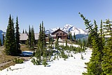Glacier chalets opening to guests