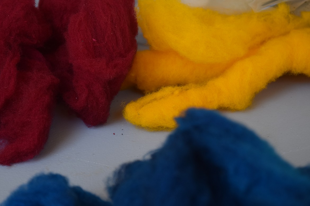 Dyed wool.
