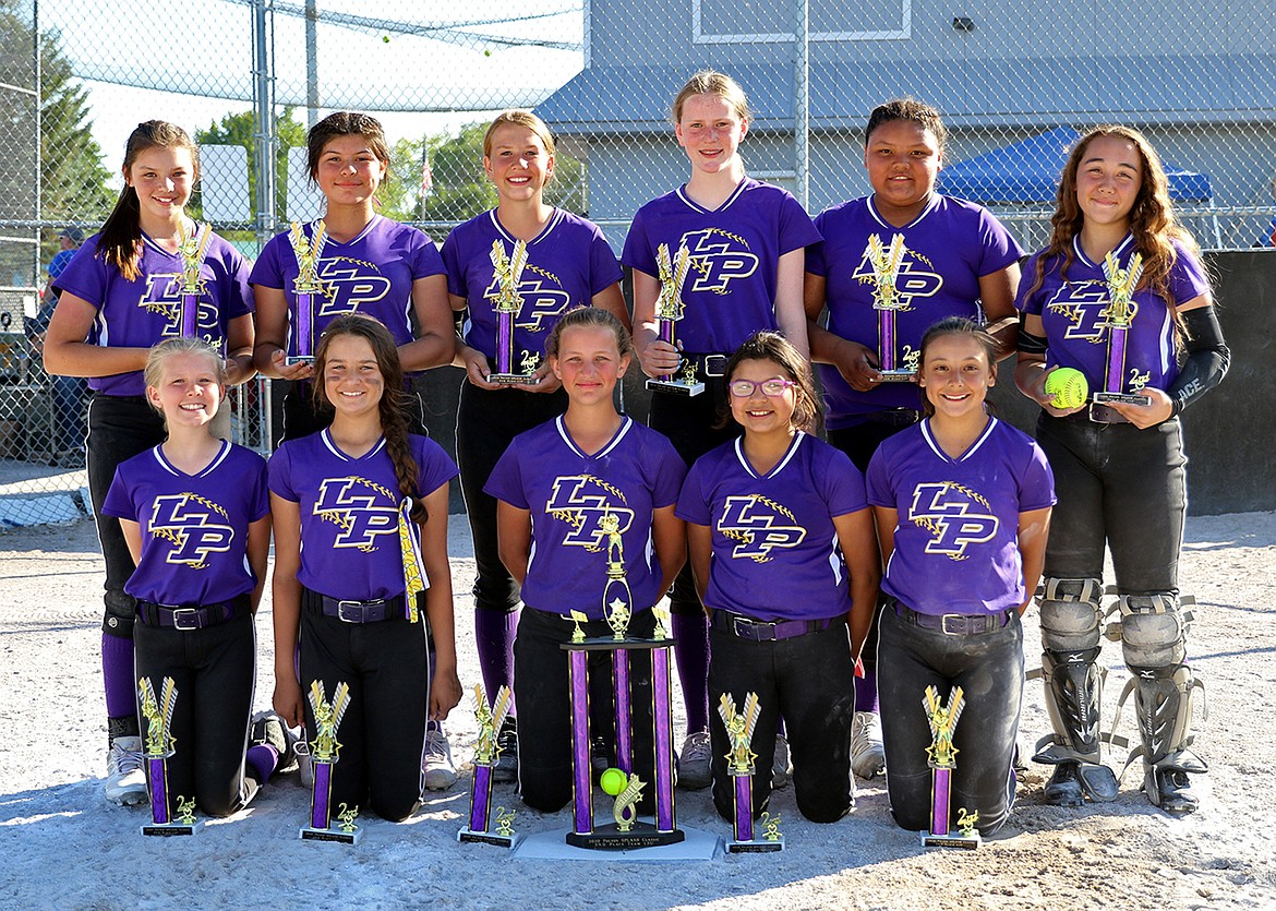 The 12U Polson Lady Pirates took second at their Splash Tournament last weekend. From left, back row, are Isabo Fyant, Sierra Perez, Alyssa Orien, Josie Henriksen, Nevaeh Arnoux and Olivia Jore. Front row, from lef, are Madison Turner, Natalie Nash, Emma Smith, Christine Tenas and Samantha Rensvold. (Bob Gunderson photo)