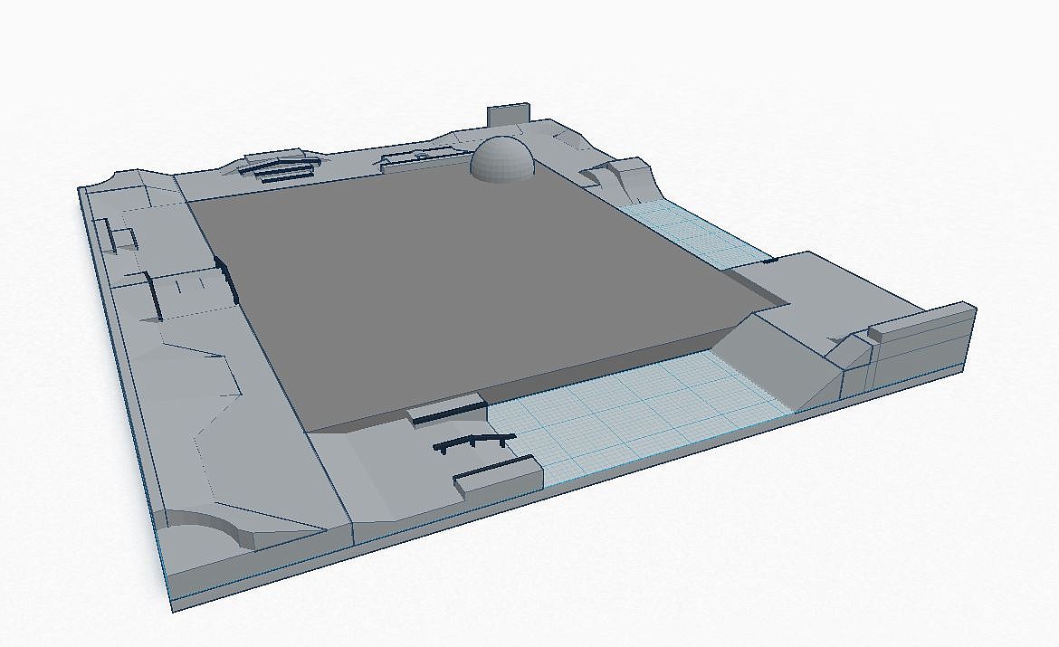 This drawing shows the design for the expansion of the 7th Ave Skatepark. This features an addition of 25 feet on each side of the park with new beginner and street obstacles. (Photo provided by Jesse Vargas)