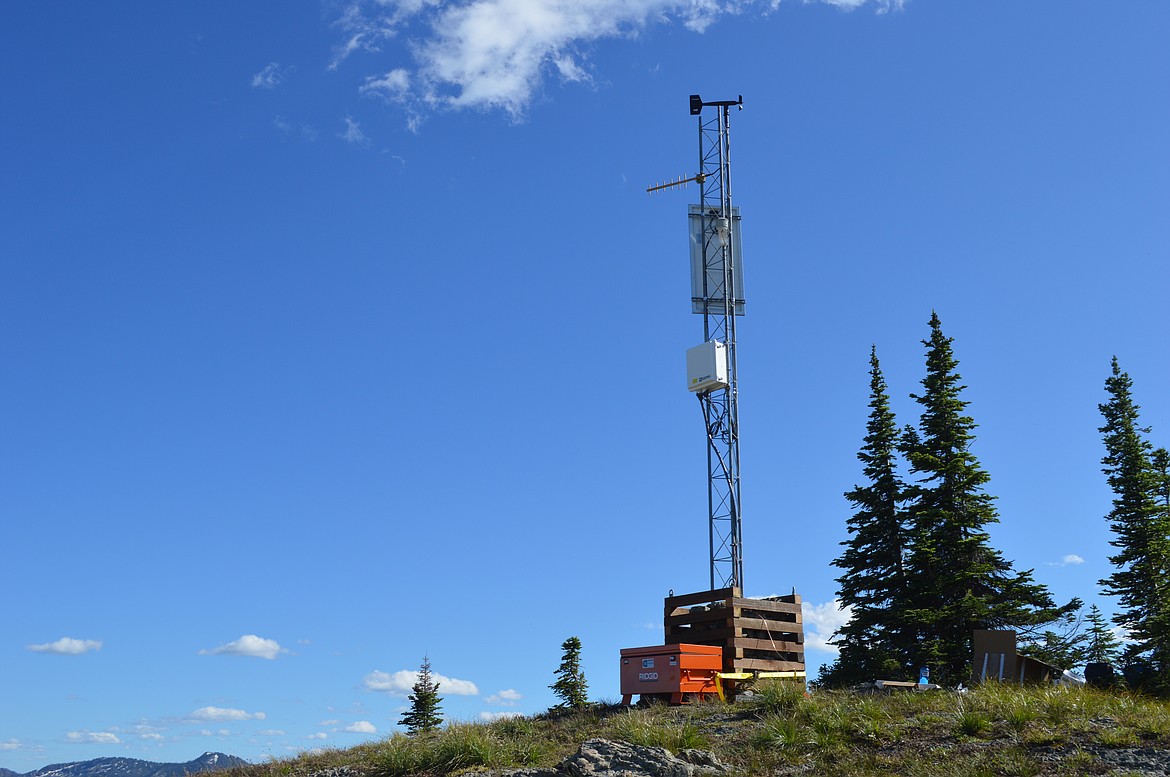 The new weather station on Tunnel Ridge near Essex (Photo provided by Friends of Flathead Avalanche Center)