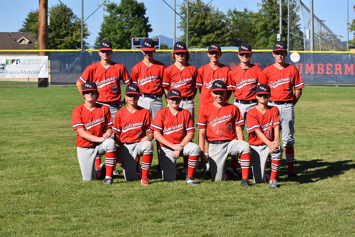 The Coeur d’Alene Lumbermen 14U team concluded their abbreviated season on Sunday. The team finished 20-5, outscoring their opponents 235-105. AJ Currie led the team with 44 strikeouts. Nolan Christ led the team in hitting, followed by Braeden Newby and Cooper Smith. In the front row, from left, are: Nate Weatherhead, Cooper Smith, Charlie Dixon, Braeden Newby and Jake Dannenberg. In the back are: AJ Currie, Cooper Reese, Chris Reynolds, Paxon Bunch, Nolan Christ and Trevor Rodda. Not pictured are Calvin Coppess and Cole Stoddard.